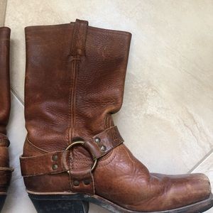 Frye leather harness boots